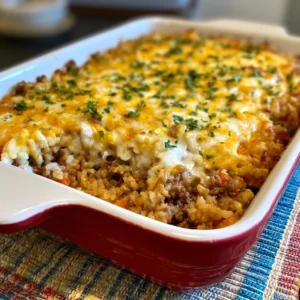 Ground Beef and Rice Casserole