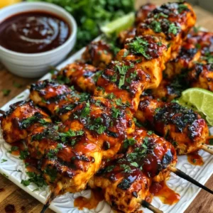 Honey Chipotle Grilled Chicken Skewers