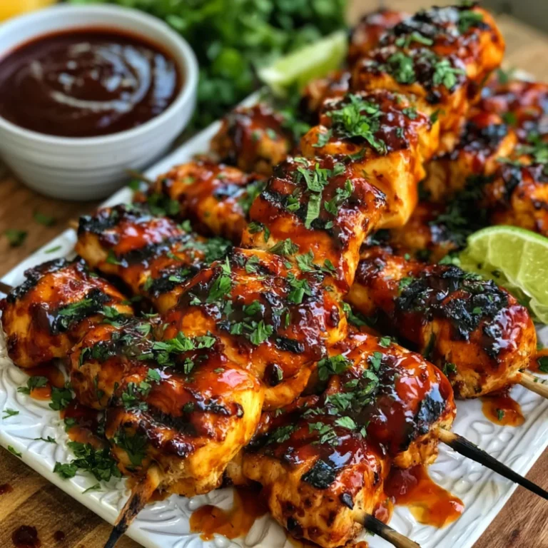 Honey Chipotle Grilled Chicken Skewers