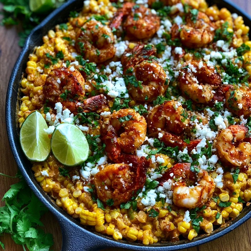 Mexican Street Corn and Shrimp