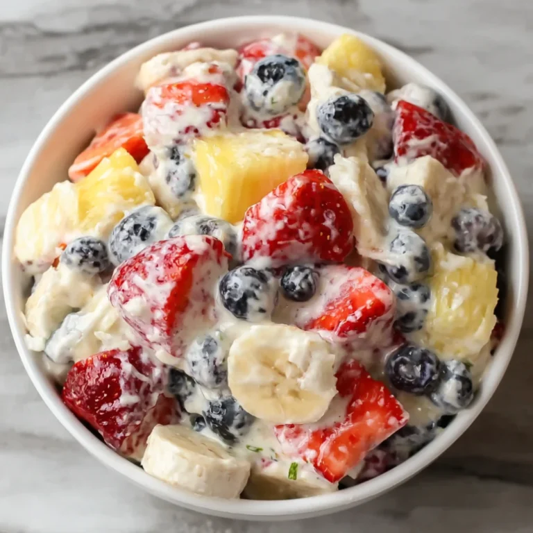 No Bake Creamy Fruit Salad
