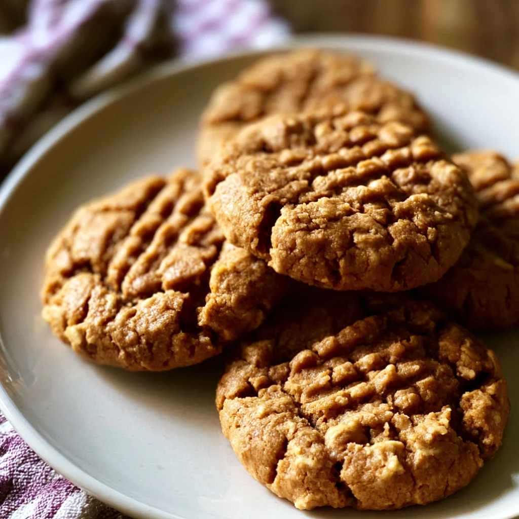Oat Flour Peanut Butter Cookies