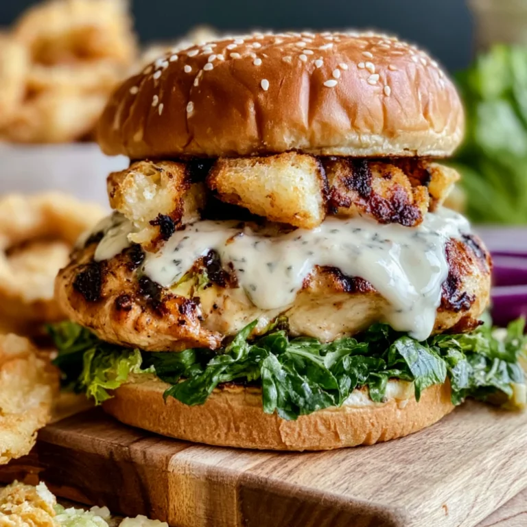 Grilled Chicken Caesar Burger