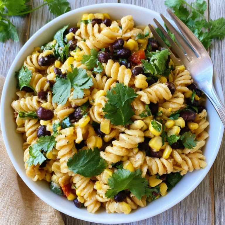 Healthy Black Bean & Corn Pasta Salad